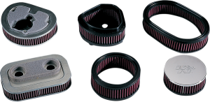 High Flow Replacement Air Filter Black, Red