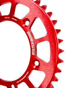 Pinion spate KTM / Husqvarna / Husaberg '90-'26 Aluminiu RACING red (45 dinti) Enduro Expert, 2, nordicamoto.ro