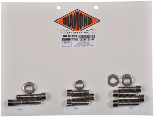 Polished Stainless Motor Mounts Bolt Kit - Visible Only Stainless Steel, Polished