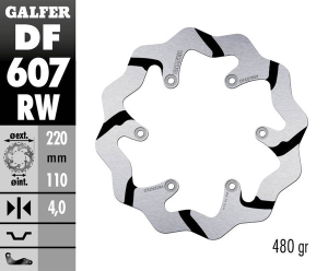 Disc frana spate KTM SX85/125-600 Galfer Grooved