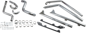 Fishtail True Dual Exhaust System Chrome