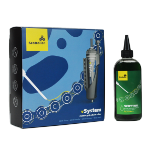 Sistem Scottoiler lubrifiere lant vSystem + lubrifiant biodegradabil verde