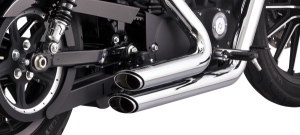 Shortshots Staggered Exhaust System Chrome, 2, nordicamoto.ro