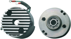 12v Standard Generator-mounted Regulator With Updated End Plate (4-hole) Black, 1, nordicamoto.ro