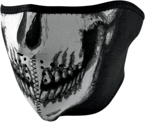 Half Mask Glow Skull Face Black, 1, nordicamoto.ro
