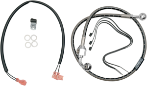 Stock-length Rear Brake Line Silver Standard, 1, nordicamoto.ro