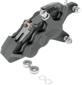 Six-piston Differential-bore Front Caliper Black, Matte