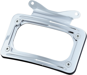 Curved License Plate Mount With Frame Chrome, 2, nordicamoto.ro