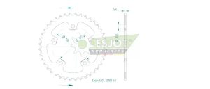 Pinion standard spate 520 negru, 2, nordicamoto.ro
