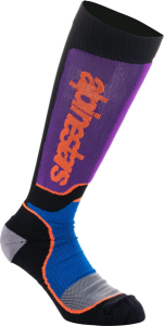 Sosete Copii Alpinestars Mx Plus Black/Purple/Blue