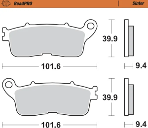Roadpro Sinder Brake Pad Rear