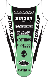 Rear Fender Kit Black, Green, 2, nordicamoto.ro