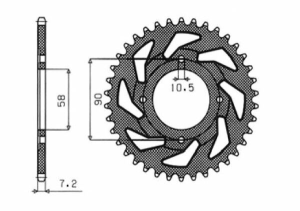 Steel Rear Sprocket Natural