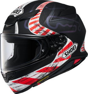 Casca integrala SHOEI NXR2 KNEE DOWN TC-5 Negru/Rosu/Alb Mat