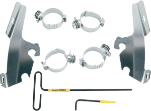 Fats/slim Windshield Trigger-lock Complete Mount Kit Polished