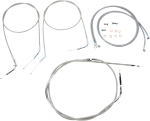 Stainless Handlebar Cable/line Kit Silver, 1, nordicamoto.ro