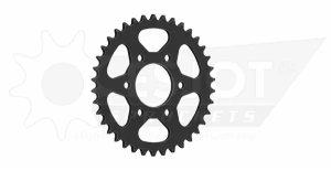 Pinion standard spate 525 negru, 1, nordicamoto.ro