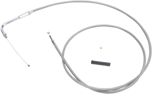 Stainless Braided Throttle Cable Silver