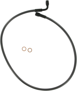 Alternate Length Designer Series Braided Non-abs Front Upper Brake Line Kit Black, Black Pearl, 2, nordicamoto.ro