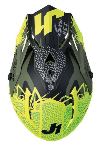 Casca JUST1 J38 Mask Fluo Yellow/Black/Army Green