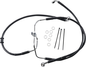 Extended Length Black Vinyl Brake Line Kit Black