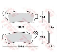 Placute frana fata TRW Sinterizate STREET HONDA NT 650 V '02-'05/VFR 800 '98-'05/ XL 1000 V '99-'03 /STX 1300 '02-'08/GL 1800 '01-'16/VTX 1800 '01-'08/KAWASAKI NINJA / VULCAN 650 '17-