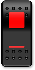 Rocker Switch Black, Red 