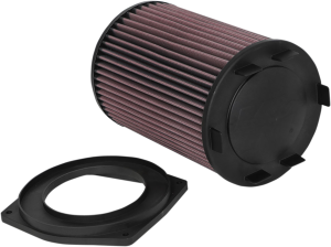 High Flow Air Filter Black, Red