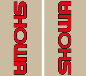 Fork Stickers Vintage Showa Clear, Red, 1, nordicamoto.ro