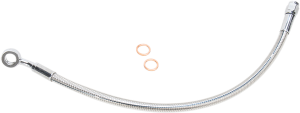 Alternate Length Designer Series Braided Non-abs Front Upper Brake Line Kit Silver, Polished, 1, nordicamoto.ro