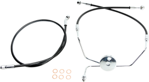 Xr Stainless Extreme Response Front Dot Brakeline Kit Black, Chrome