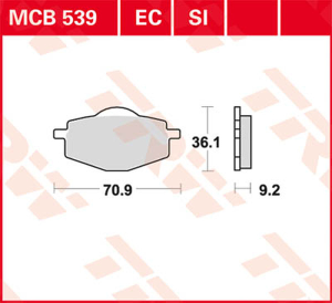 Plăcuțe de frână ceramice din seria Ec, 1, nordicamoto.ro