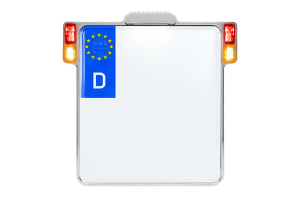 All-in-one 2.0 License Plate Holder W/ Led Plate Lights, Brake And Rear Lights Chrome, 2, nordicamoto.ro