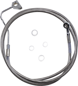 Extended Length Stainless Steel Brake Line Kit Silver, Clear-coated Oversize [+102 mm (4'')], 1, nordicamoto.ro