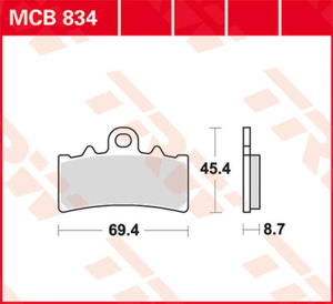 Plăcuțe de frână ceramice universale, 1, nordicamoto.ro