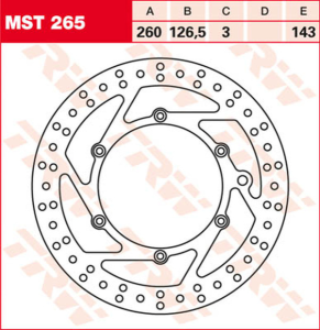 Disc de frână fix, rotund, 250–299 mm, 2, nordicamoto.ro