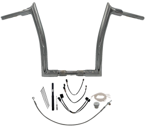1-1/2(r) Ez Install Pointed Top Handlebar Kit Silver, 2, nordicamoto.ro