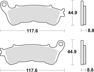 Placute frana fata TRW Sinterizate STREET HONDA CBF 500 '04-'08/ CBF 600 '04-'15/NT 700 V '06-'13/ XL 700 V '08-'13/ XL 1000 V '04-'13/ SUZUKI BURGMAN 125 '07-'13