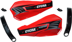 Replacement Vortex Handshields W- Abrasion Guards Red 