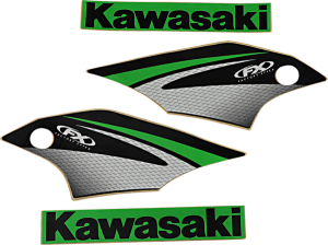 Replacement Oem Tank/shroud Graphics Black, Green