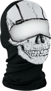 Balaclava Poly Skull Black, Gray