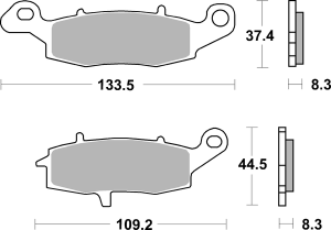 Hf Street Ceramic Organic Brake Pads