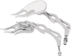 Flame Style Die-cast Mirrors Chrome
