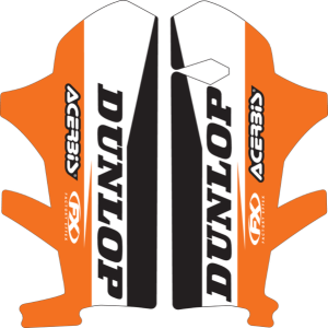 Lower Fork Guard Graphics Black, Orange, White, 1, nordicamoto.ro