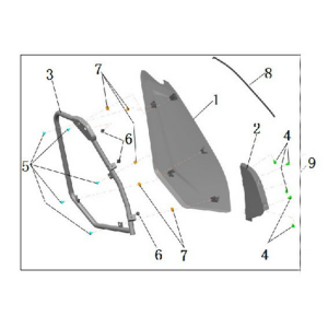 KIT EXTENSIE UȘĂ INFERIOARĂ UTV CFMOTO ZFORCE 950 / 950 HO / 950 HO EX / 1000, 12, nordicamoto.ro