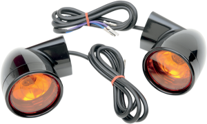 Bullet-style Turn Signals Black, Gloss