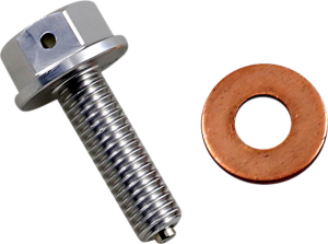 Magnetic Drain Plug Anodized Clear, Silver