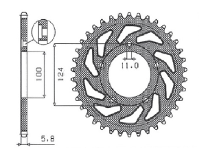 Steel Rear Sprocket Natural