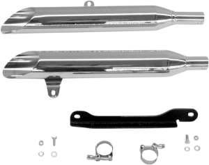 Complete Slip-on Muffler For Metric Cruisers Chrome, 1, nordicamoto.ro