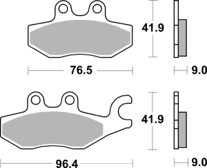 Hf Street Ceramic Organic Brake Pads, 2, nordicamoto.ro